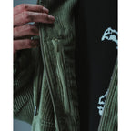 Veste Jacker Hood Corduroy Green - Insidshop.com