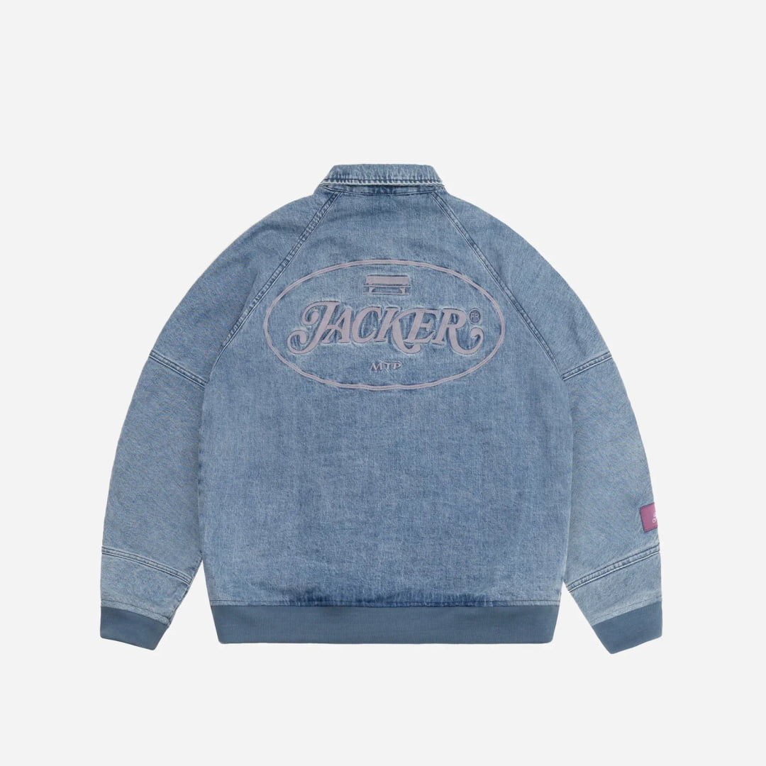 Veste Jacker Stamp Dyed Bomber Denim Blue - Insidshop.com