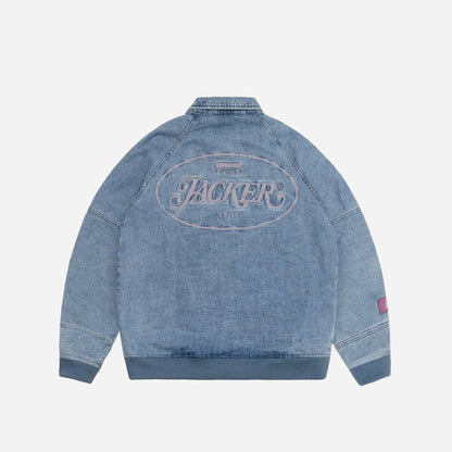 Veste Jacker Stamp Dyed Bomber Denim Blue - Insidshop.com