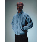 Veste Jacker Stamp Dyed Bomber Denim Blue - Insidshop.com