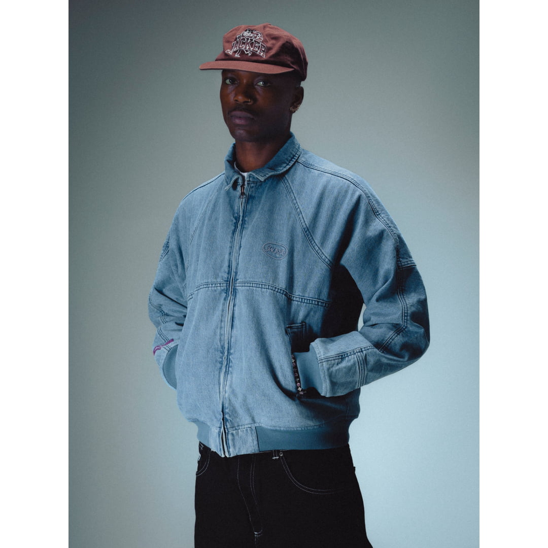 Veste Jacker Stamp Dyed Bomber Denim Blue - Insidshop.com