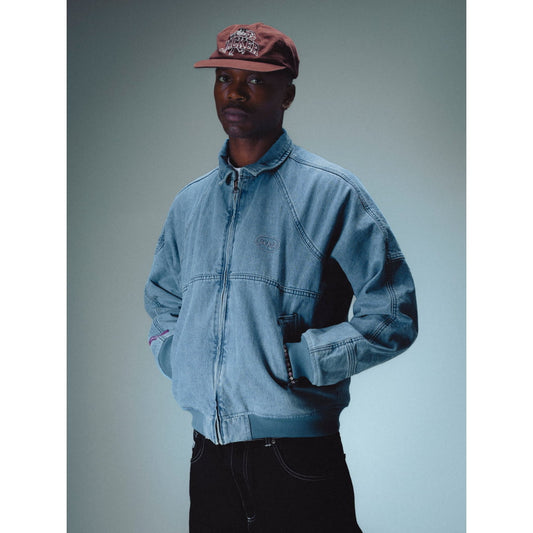 Veste Jacker Stamp Dyed Bomber Denim Blue - Insidshop.com