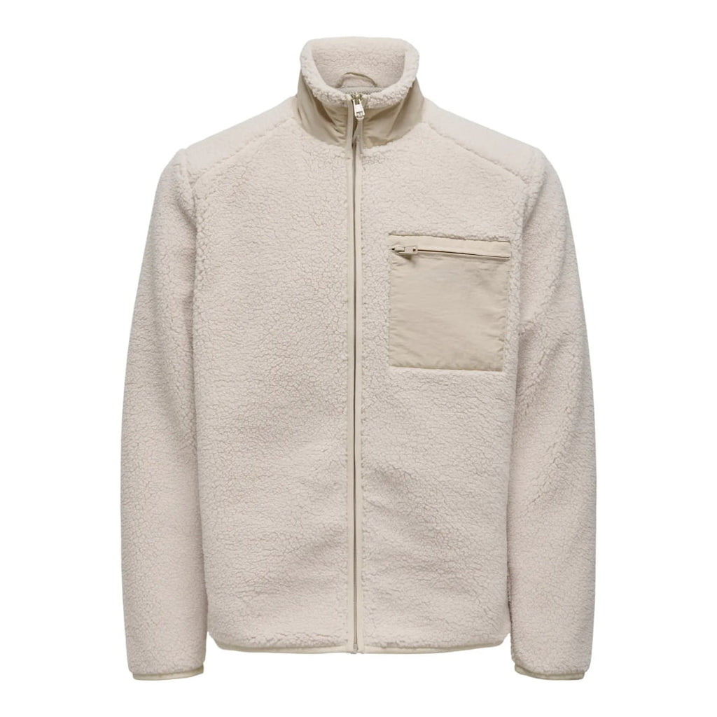 Veste Only & Sons Onsdallas Life Sherpa OTW Silver Lining