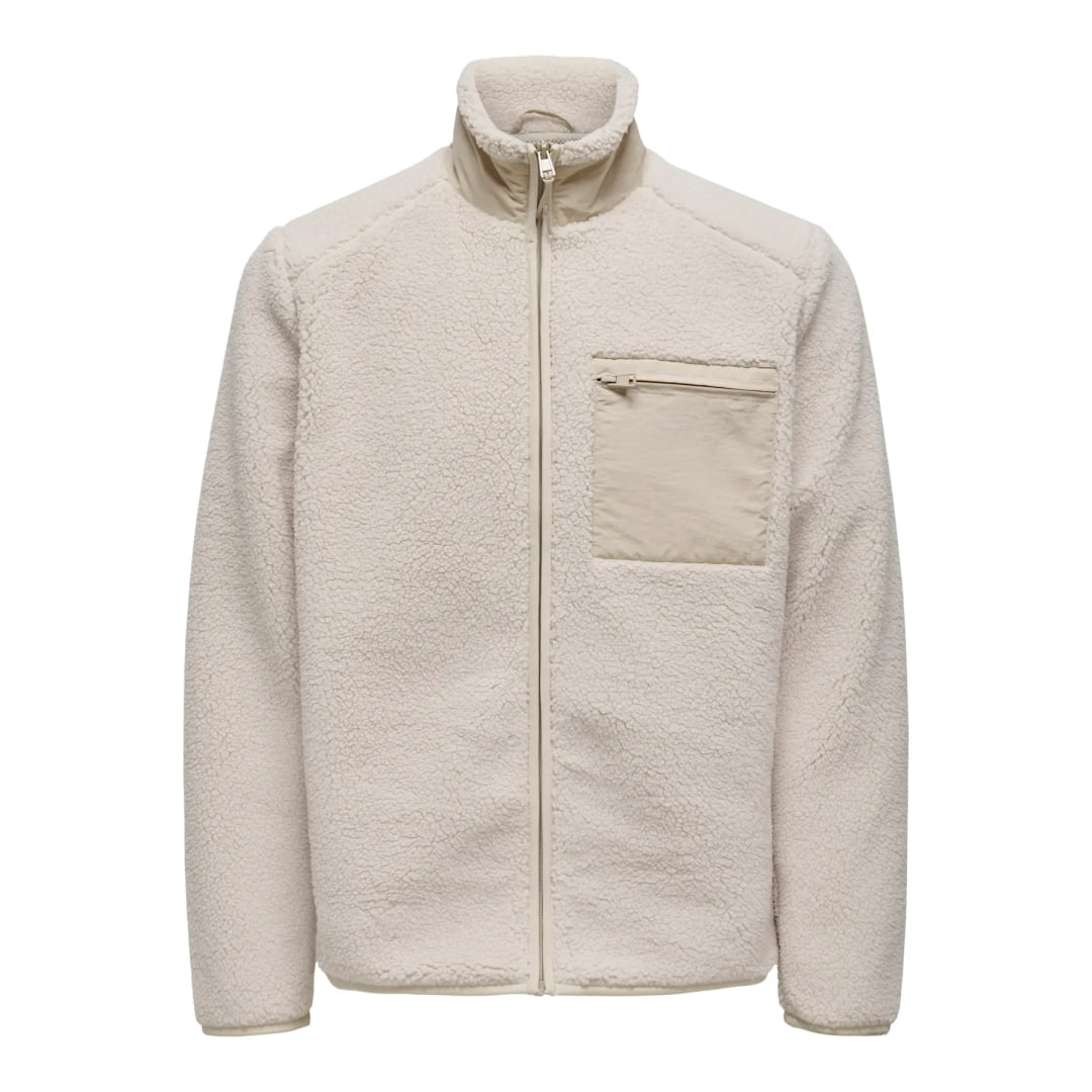 Veste Only & Sons Onsdallas Life Sherpa OTW Silver Lining
