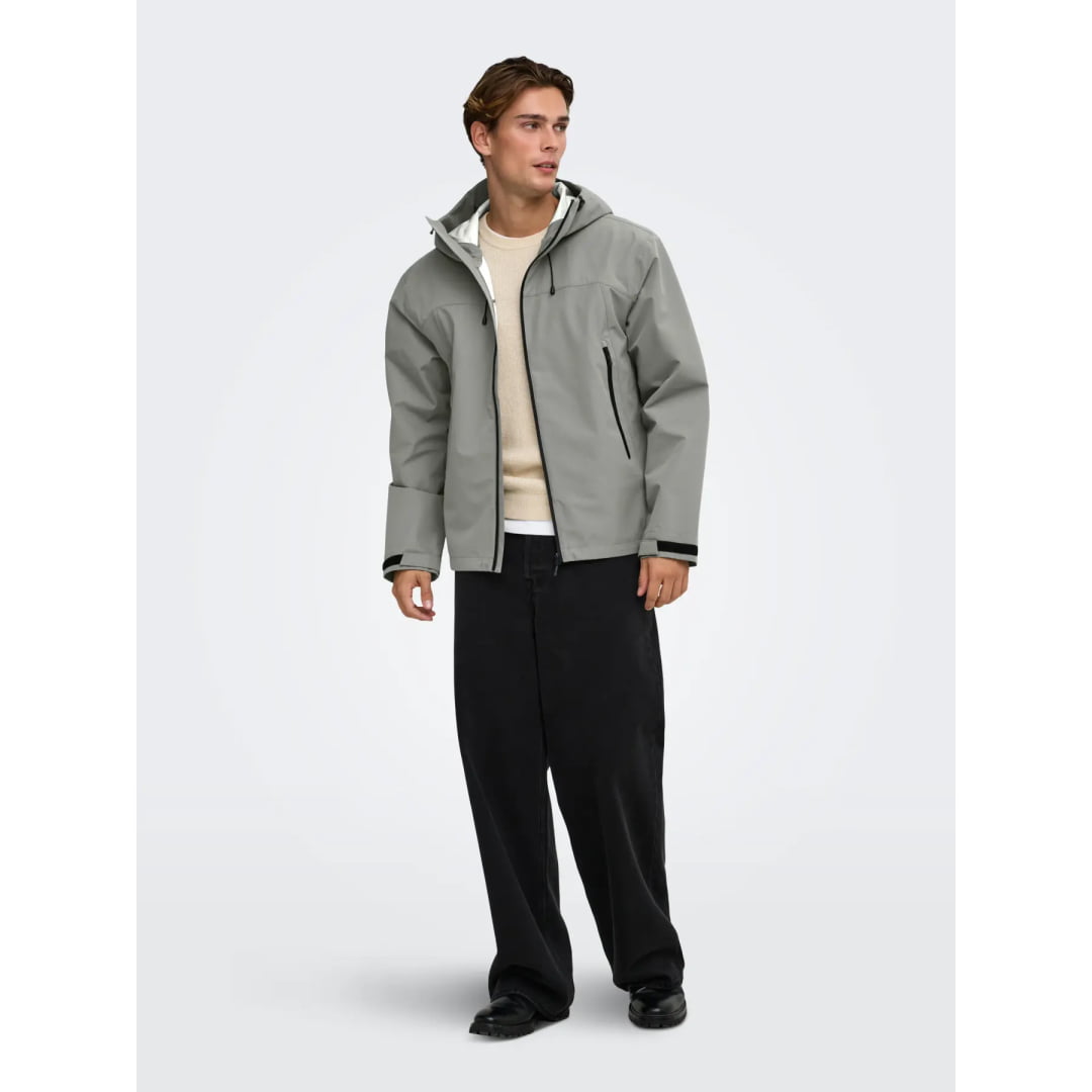 Veste Only & Sons ONSRAZ Technical Shell OTW Castor Gray
