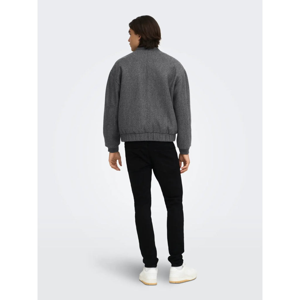 Veste Only & Sons Onsworf Life Bomber Dark Grey Melange