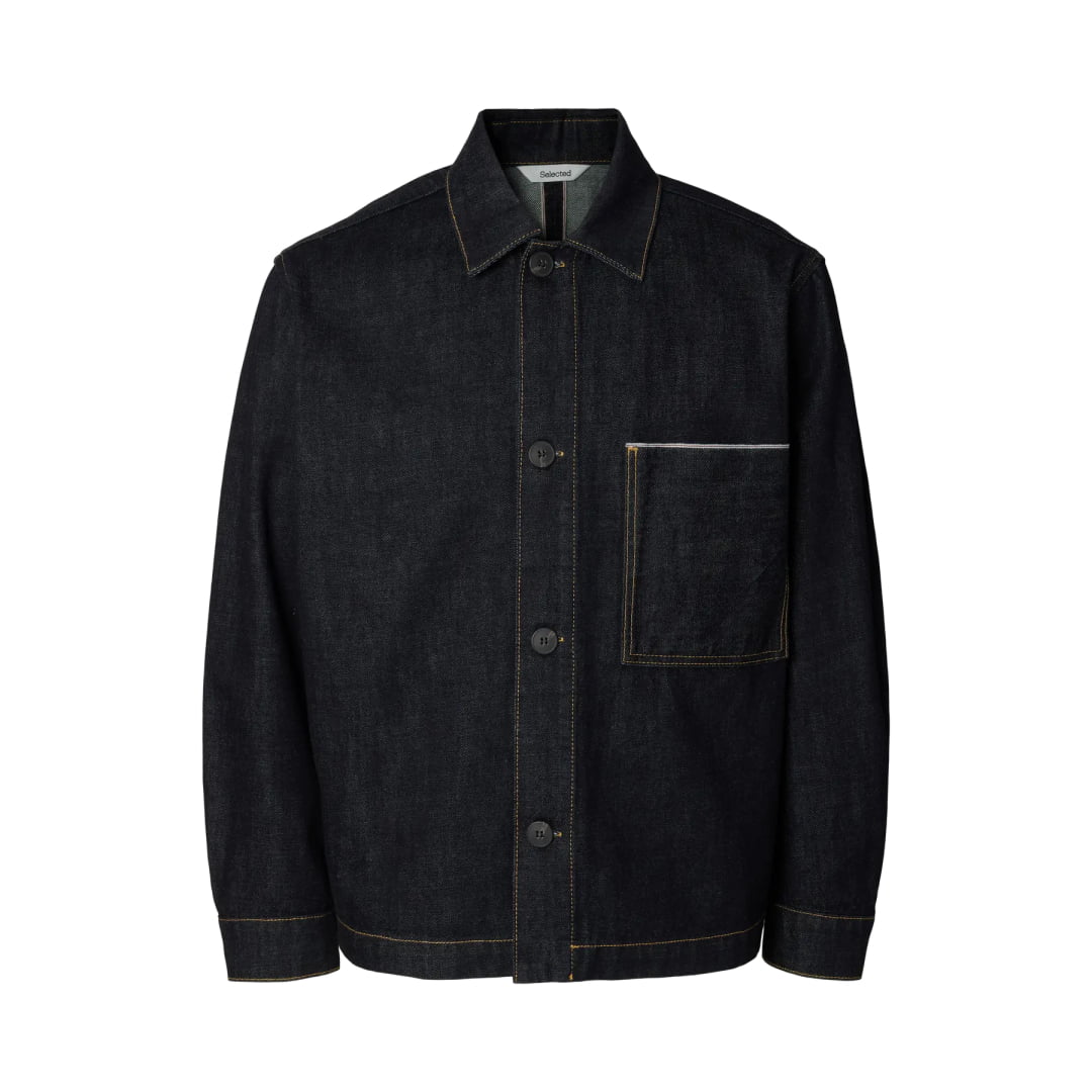 Veste Selected SLMREGULAR Joe Selvedge 804 Dark Blue Denim