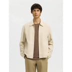 Veste Selected SLMYATE-Baird Linen Zip Beach Sand