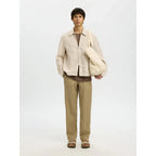 Veste Selected SLMYATE-Baird Linen Zip Beach Sand
