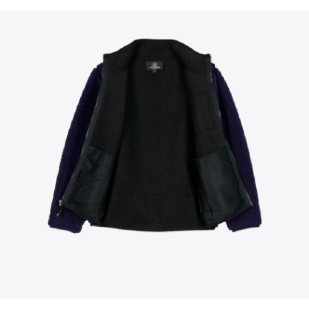 Veste Volcom Youth Muzzer Fuzzar Zip Dark Purple