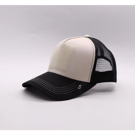 Casquette Scratchys Trucker Beige Visière Noir - scratchys