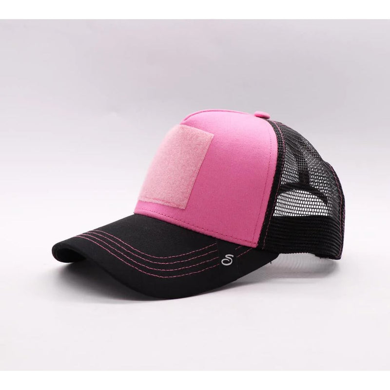 Casquette Scratchys Trucker Rose Visière Noir - scratchys