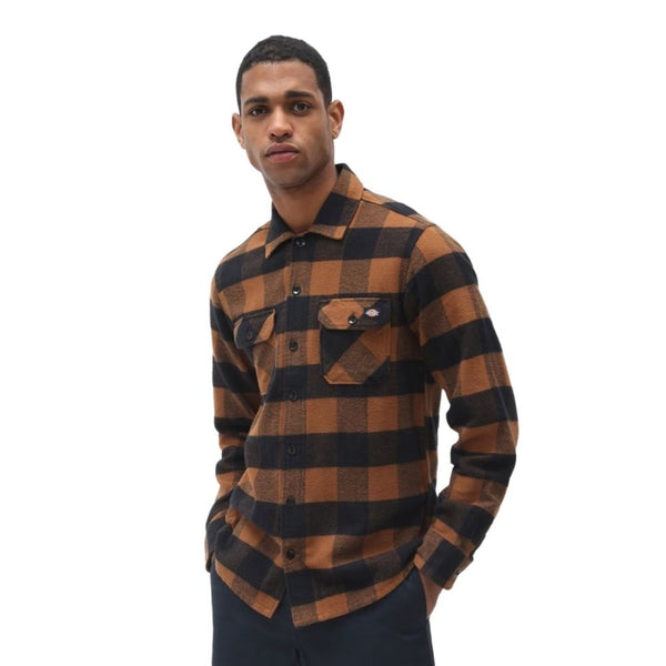Chemise Manches Longues Dickies Sacremento - XS / Brown Duck