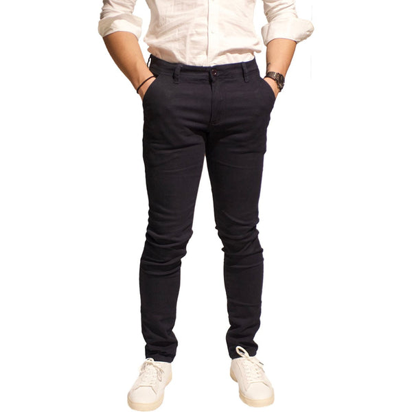 Chino LeeYo Tissu Intersaison Bleu Marine - 28US / leeyo
