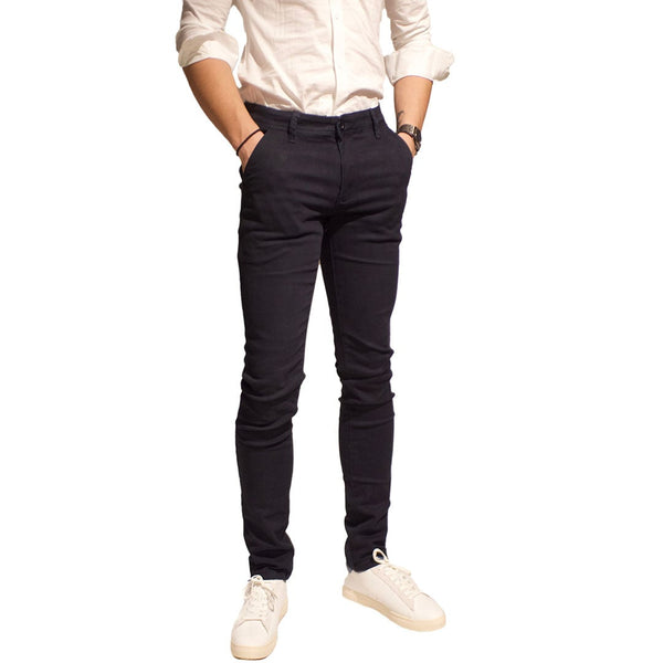 Chino LeeYo Tissu Intersaison Bleu Marine - leeyo tissu