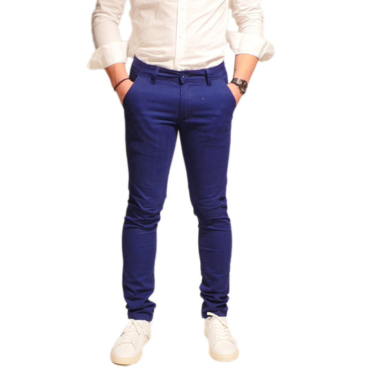 Chino LeeYo Tissu Intersaison Bleu Roi - 28US / leeyo tissu