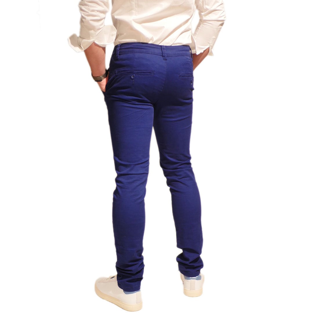 Chino LeeYo Tissu Intersaison Bleu Roi - leeyo tissu