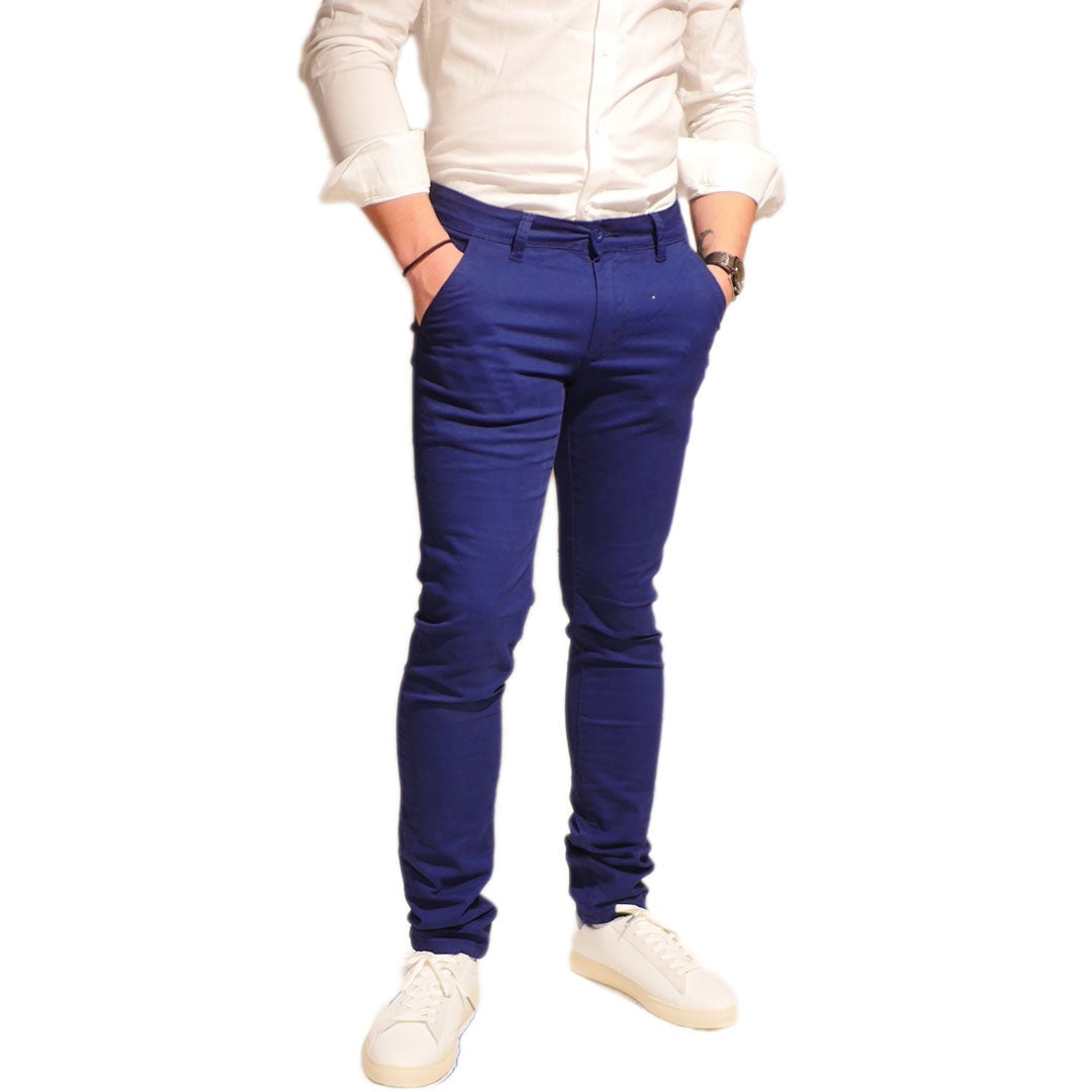 Chino LeeYo Tissu Intersaison Bleu Roi - leeyo tissu