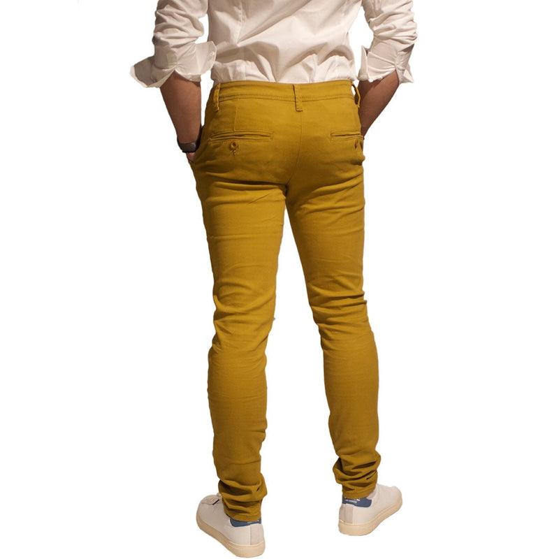 Chino LeeYo Tissu Intersaison Moutarde - leeyo tissu