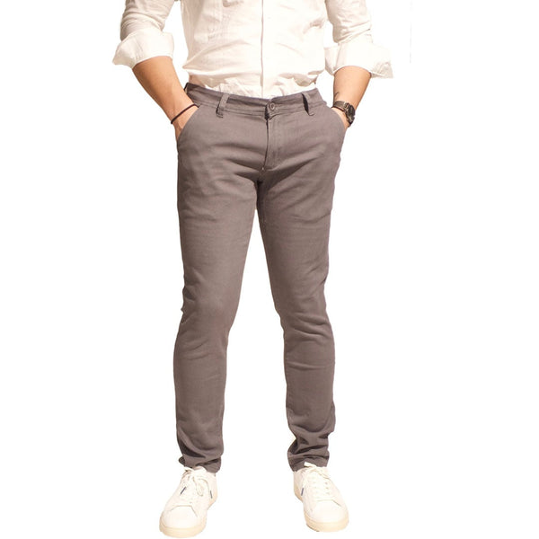 Chino LeeYo Tissu Intersaison Taupe - leeyo tissu