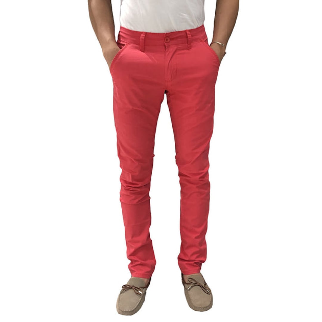 Chino LeeYo Tissu Léger Couleur Saisonal - 28US / Fuschia - 