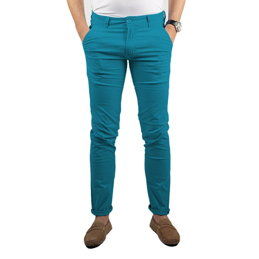 Chino LeeYo Tissu Léger Couleur Saisonal - 28US / Turquoise 