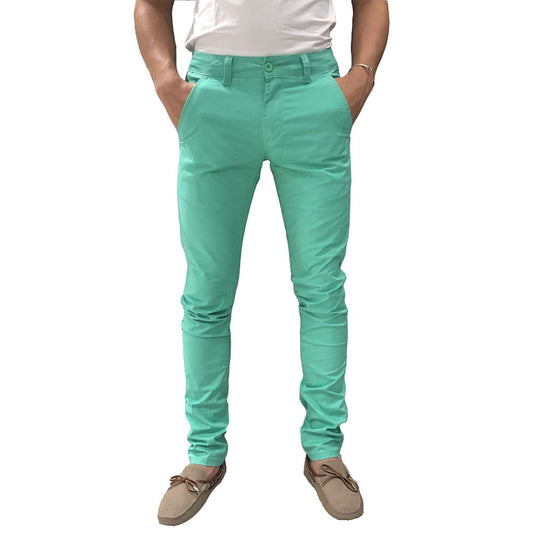 Chino LeeYo Tissu Léger Couleur Saisonal - 28US / Vert d’eau