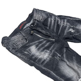 JEANS NOIR DESTROYED BC1056 - Jeans noir destroyed bc1056 -