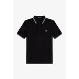 Polo Fred Perry Twin Tipped Black / Snow White - S / R78