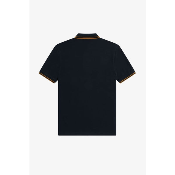 Polo Fred Perry Twin Tipped Navy / Dark Caramel