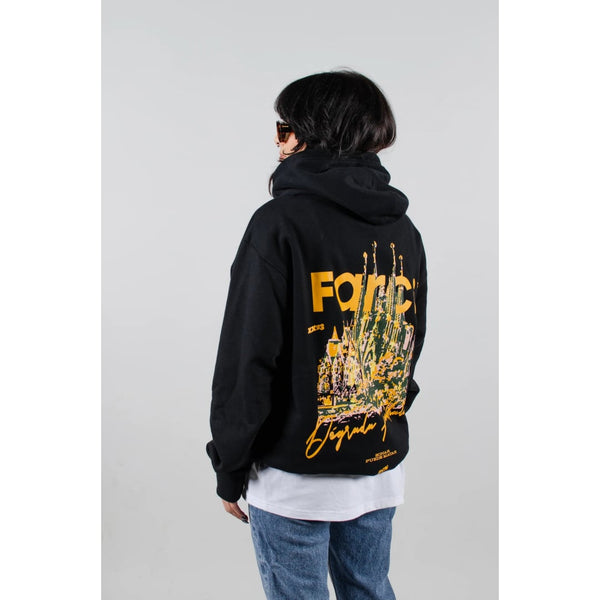 Sweat à Capuche Farci Degrada Black - capuche farci degrada