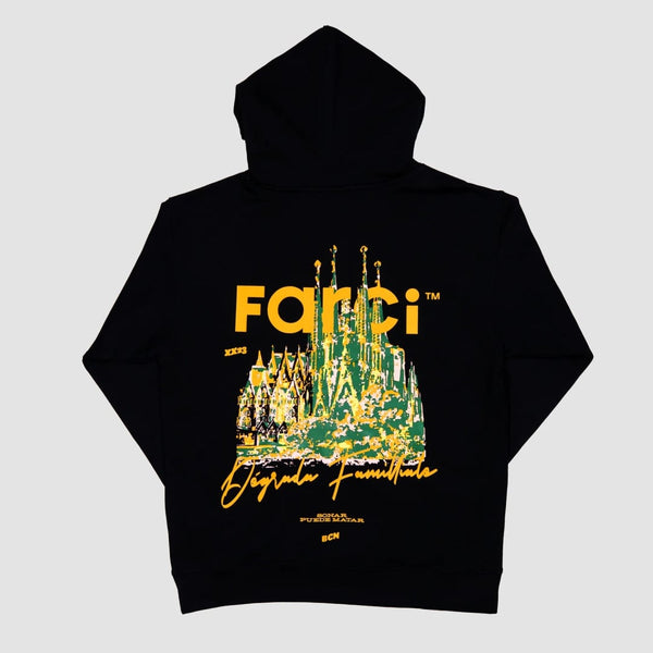 Sweat à Capuche Farci Degrada Black - capuche farci degrada