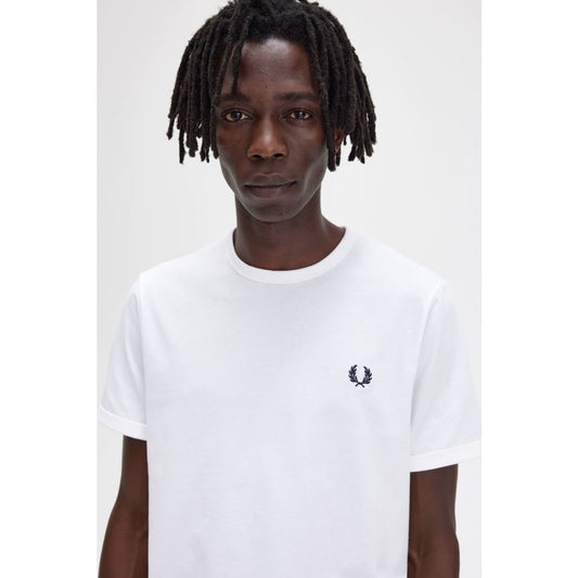 T-shirt Fred Perry Ringer White - Insidshop.com