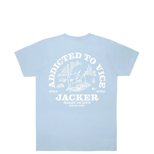 T-shirt Jacker Addicted Blue - jacker addicted blue -